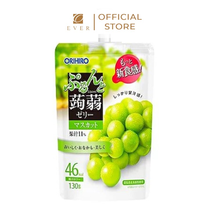 ORIHIRO_Thạch uống vị nho xanh 130g