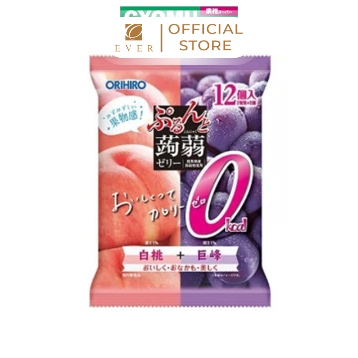 ORIHIRO_Thạch vị đào và nho 12P 240g