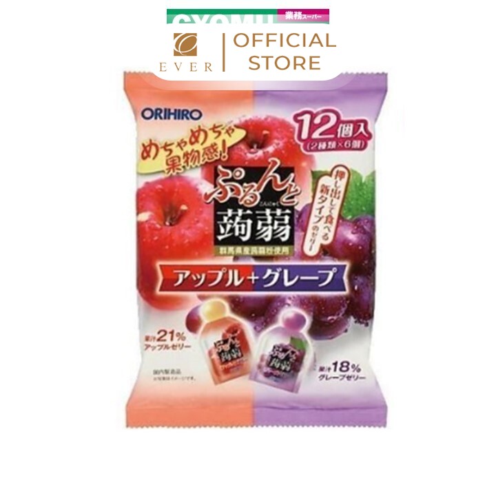 ORIHIRO_Thạch vị táo và nho 12P 240g