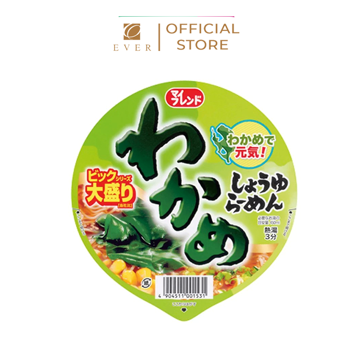 DAIKOKU_Mì hộp ramen vị nước tương và rong biển 100g