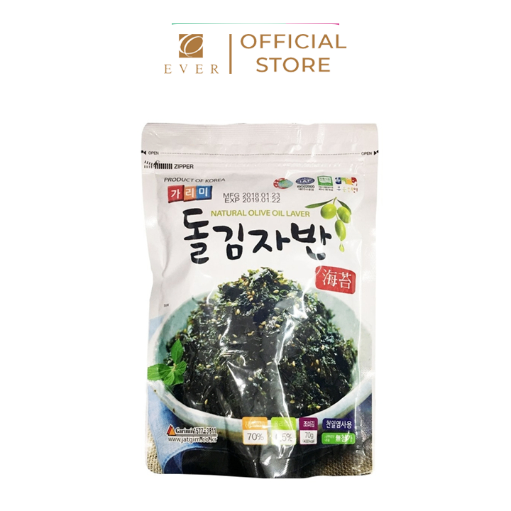 GARIMI_Rong biển vụn trộn dầu Olive ăn liền 70g