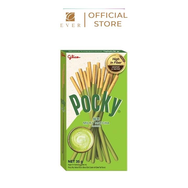 POCKY_Bánh que phủ kem trà xanh sữa 35g