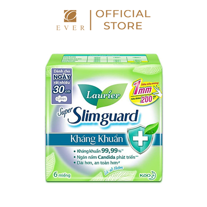 LAURIER_BVS ban ngày có cánh siêu mỏng bảo vệ kháng khuẩn 6P 30cm