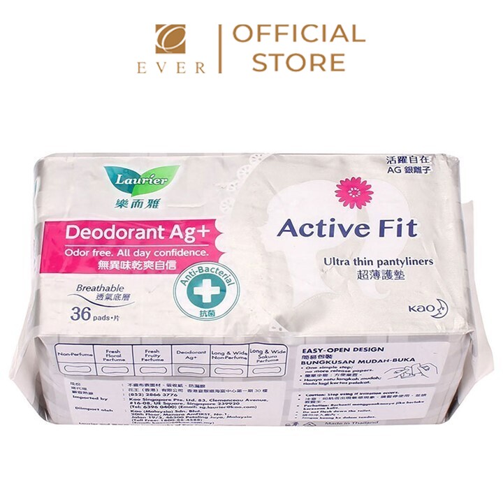 LAURIER_BVS Active Fit hàng ngày khử mùi kháng khuẩn 36P 14cm
