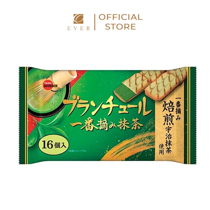 BOURBON_Bánh quy Blanchule kẹp kem vị trà xanh 124.8g