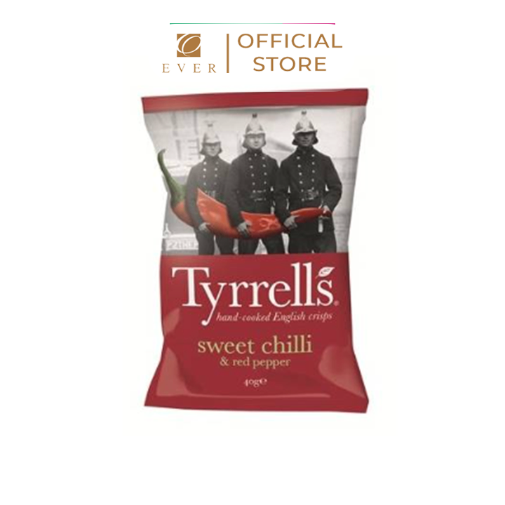 TYRRELLS_Snack khoai tây vị ớt ngọt và ớt chuông đỏ 40g