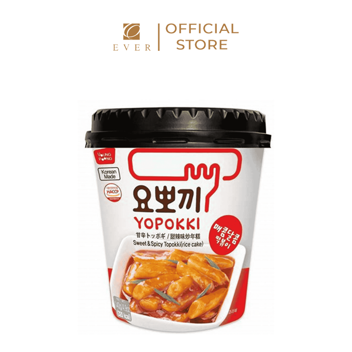 YOPOKKI_Bánh tteokbokki vị cay ngọt 140g