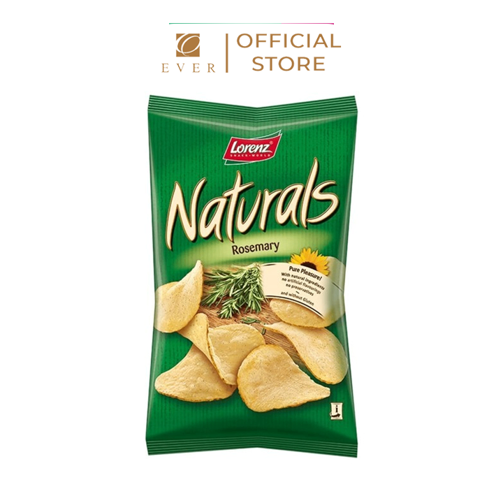 LORENZ_Snack khoai tây chiên Naturals vị lá hương thảo 100g