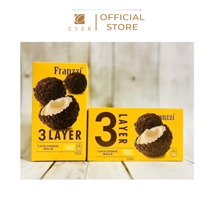 FRANZZI_Bánh xốp nhân kem vị sữa chua phủ socola 100g
