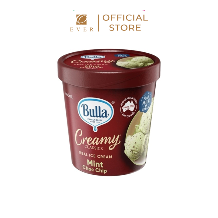 BULLA_Kem hộp Creamy vị bạc hà socolachip 460ml