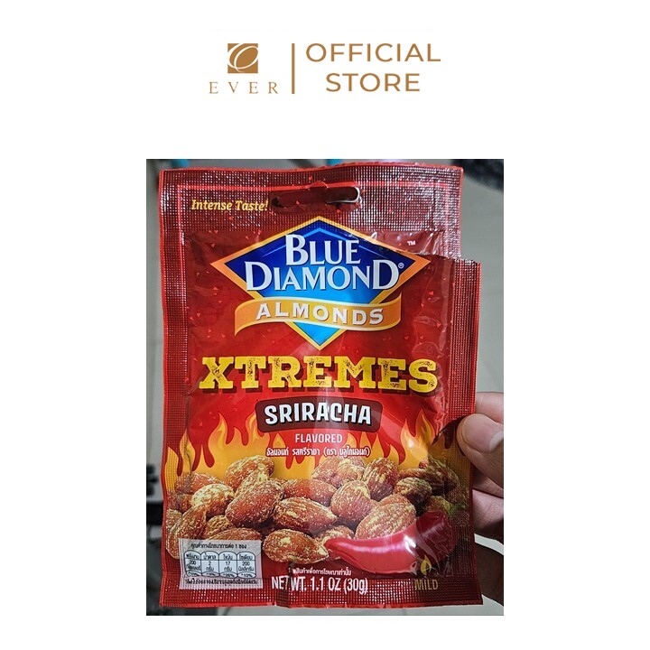BLUE DIAMOND_Hạt hạnh nhân sấy vị tương ớt Thái Lan 30g