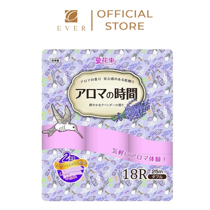 MARUTOMI_Giấy vệ sinh 2 lớp hương Lavender 25m/cuộn*18