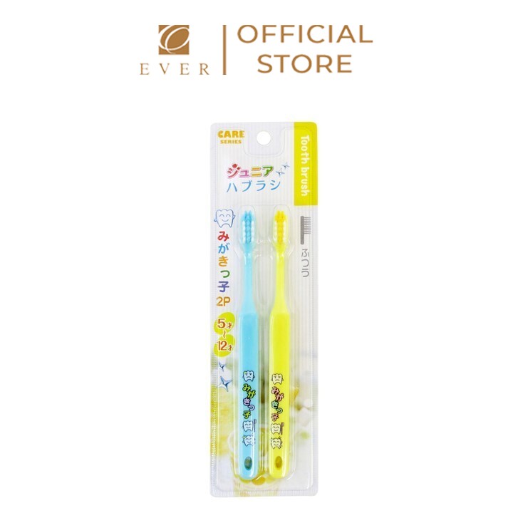 GREEN ORNAMENT_Set 2 bàn chải đánh răng Junior cái 12 cho bé từ 5-12 tuổi