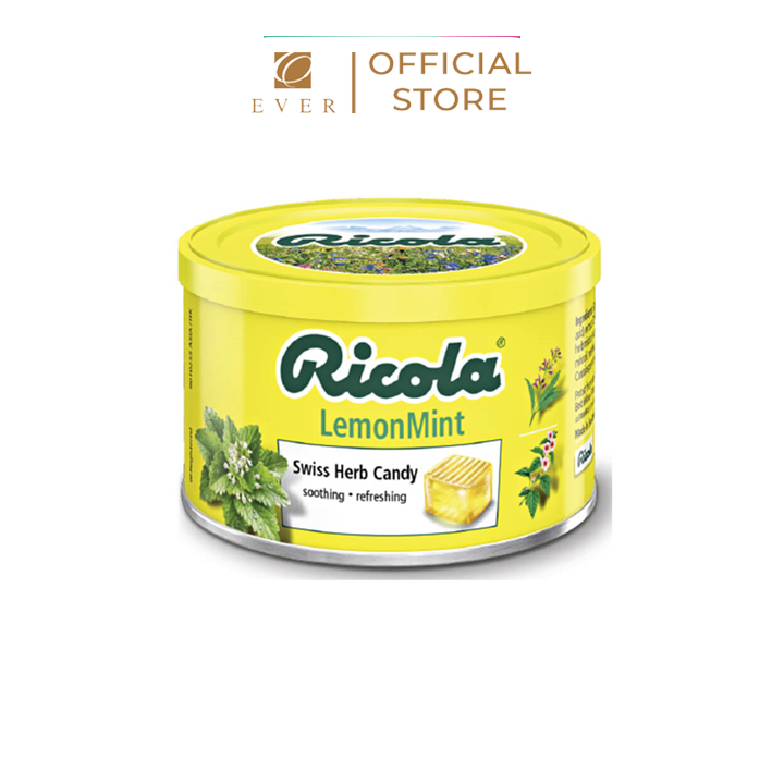 RICOLA_Kẹo ngậm vị chanh và bạc hà 100g