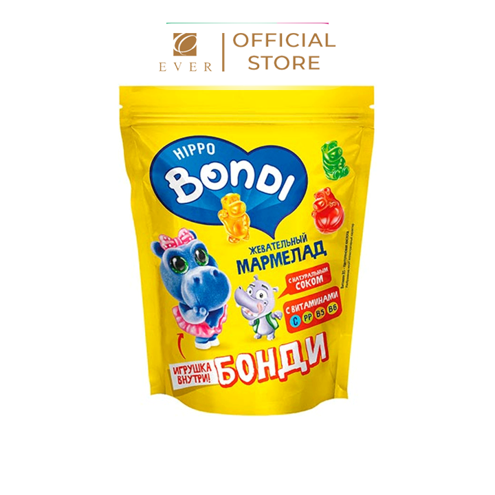 HIPPO BONDI_Kẹo dẻo vị trái cây 100g