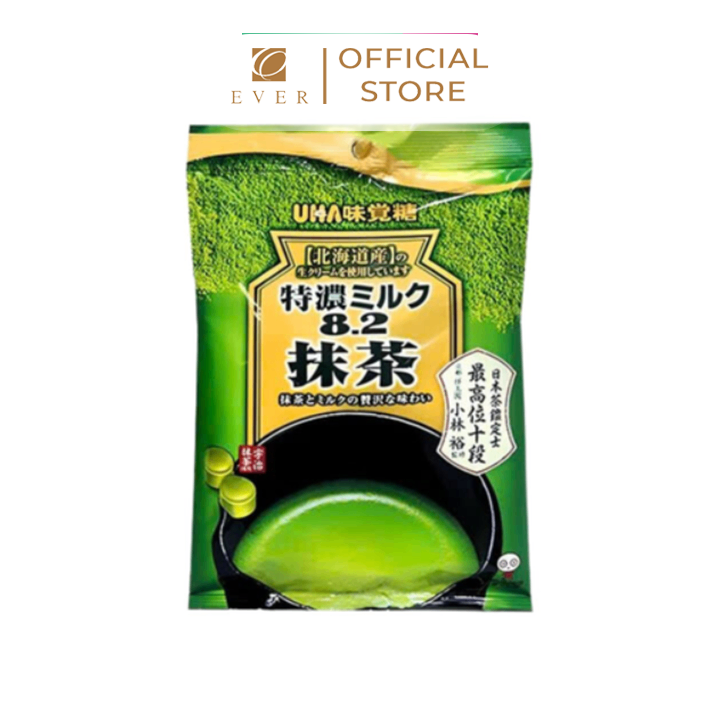 UHA_Kẹo đậm vị sữa trà xanh 70g