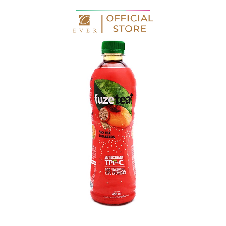 FUZE TEA_Trà đào hạt chia 450ml