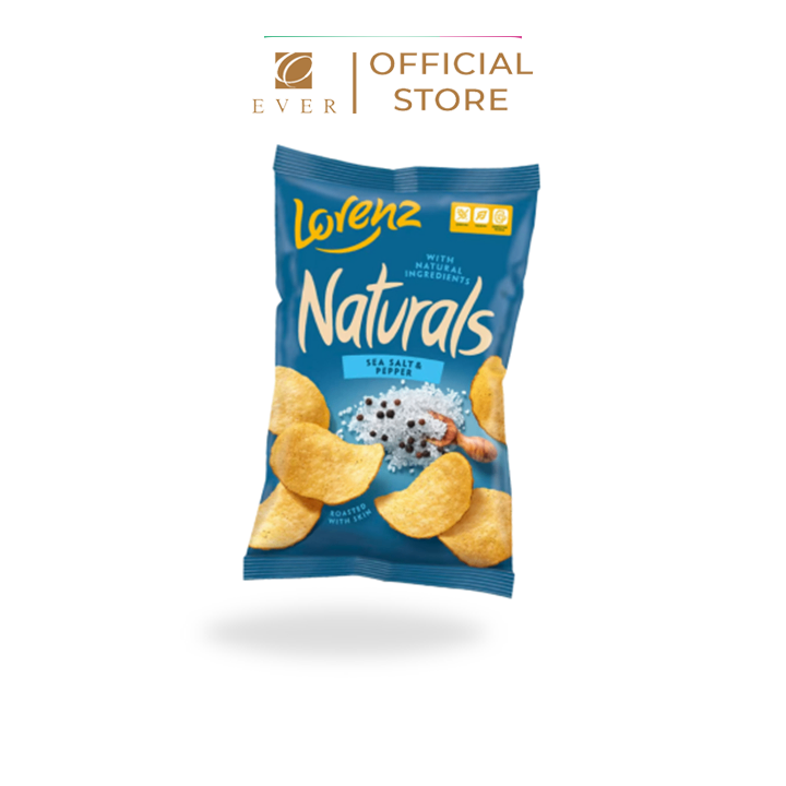 LORENZ_Snack khoai tây chiên Naturals vị muối tiêu 100g