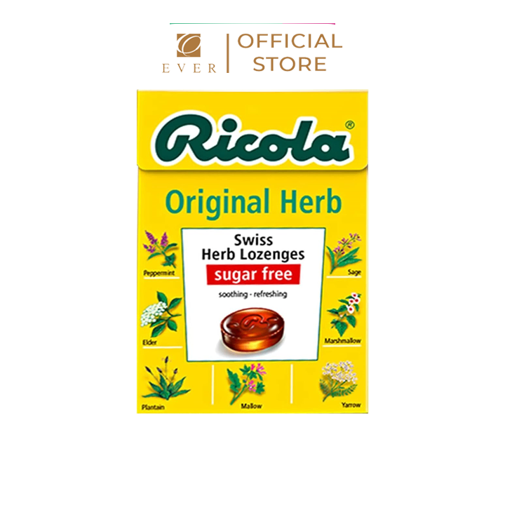 RICOLA_Kẹo thảo mộc vị tự nhiên không đường 40g