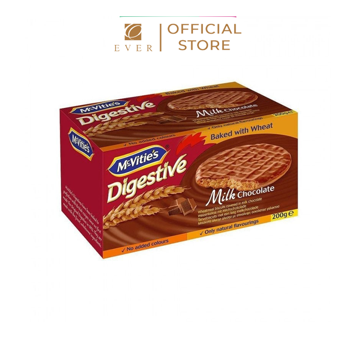 MCVITIE'S_Bánh quy Digestive Light lúa mì nguyên cám socola sữa 200g