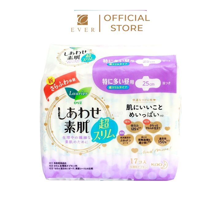 LAURIER_BVS Happy Skin ban ngày có cánh siêu mỏng 17P 25cm
