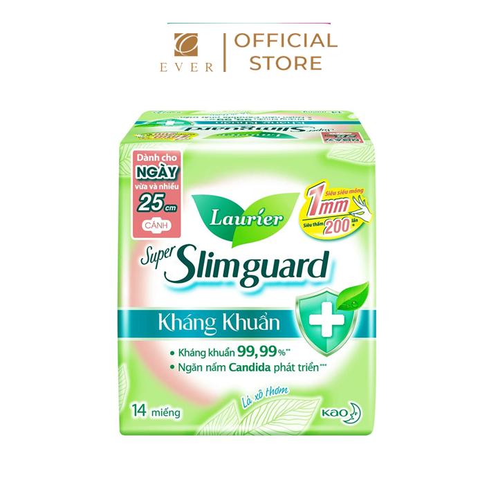 LAURIER_BVS ban ngày có cánh siêu mỏng kháng khuẩn 14P 25cm