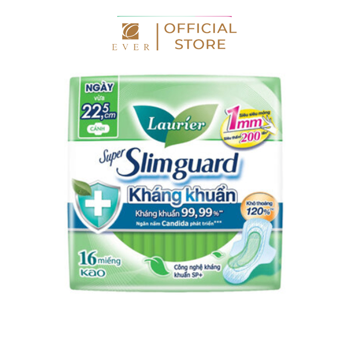 LAURIER_BVS ban ngày có cánh siêu mỏng kháng khuẩn 16P 22cm