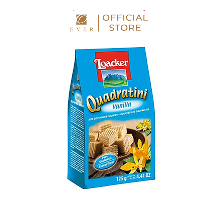LOACKER_Bánh xốp Quadratini vị vani 125g