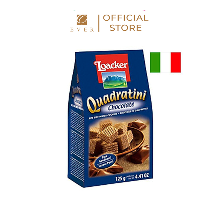 LOACKER_Bánh xốp Quadratini vị socola 125g