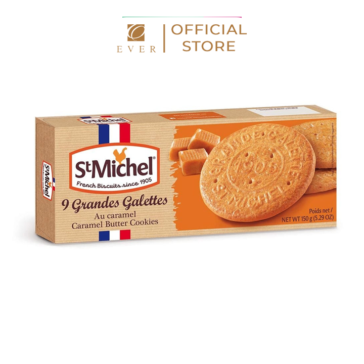 ST MICHEL_Bánh quy bơ Grande Galette vị caramel 150g