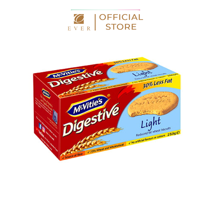 MCVITIE'S_Bánh quy Digestive Light lúa mì nguyên cám ít béo 250g