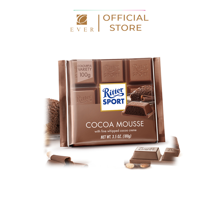 RITTER SPORT_Socola sữa nhân cacao 100g