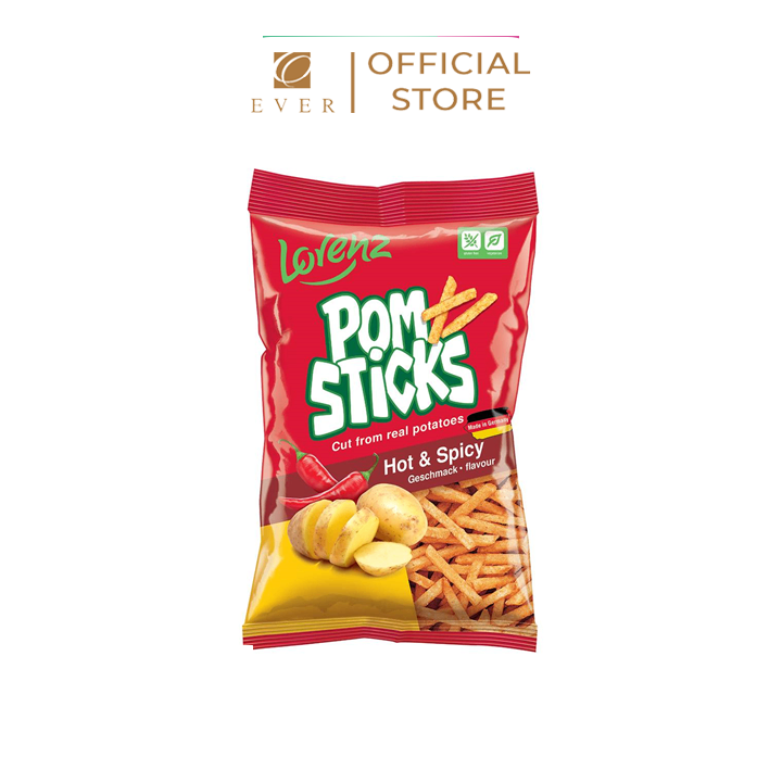 LORENZ_Snack khoai tây chiên Pomsticks vị cay nóng 70g