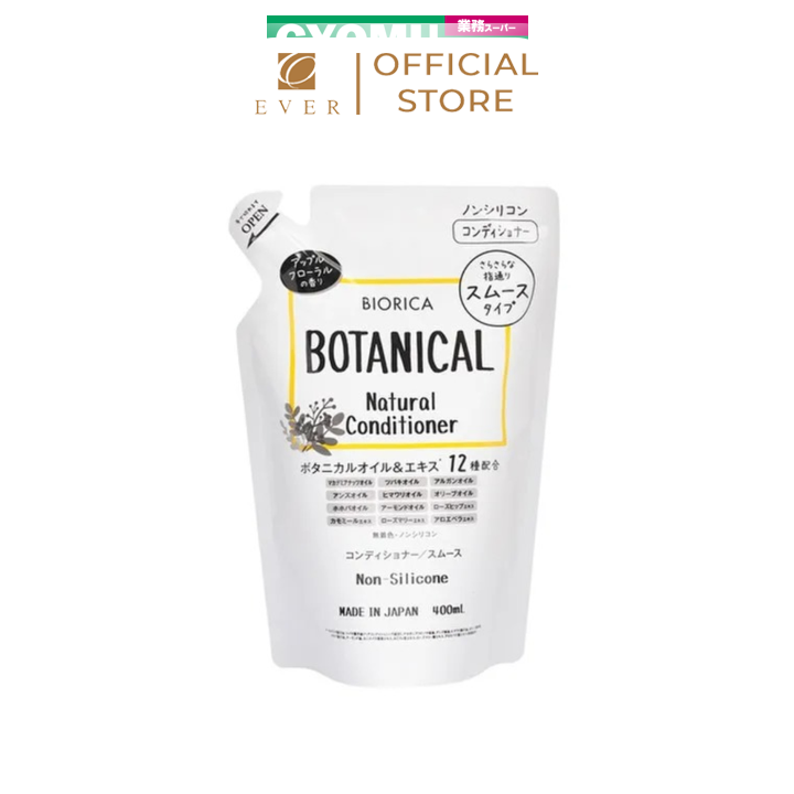 BOTANICAL _Dầu xả chiết xuất từ táo đen, không silicon dạng túi 400ml