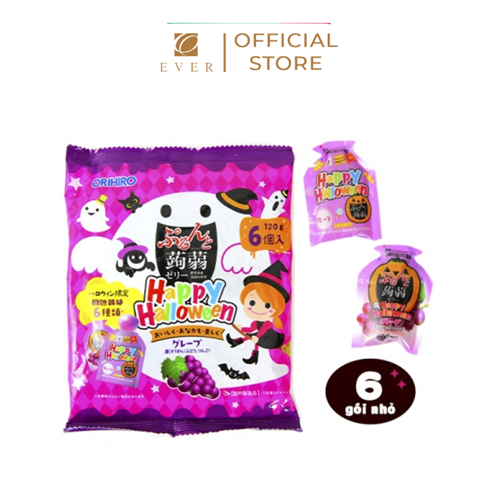 ORIHIRO_Thạch Halloween vị nho 6P 120g