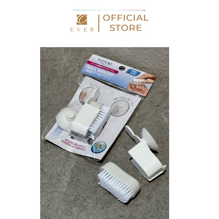 MIRAI_Bàn chải chà móng mini có giá treo 6*2.5*3cm