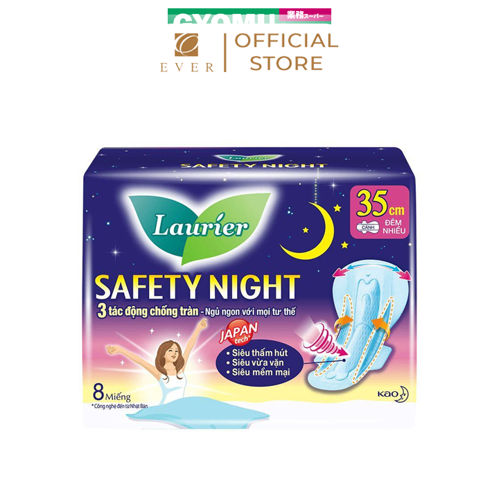 LAURIER_BVS ban đêm có cánh siêu chống tràn 8P 35cm