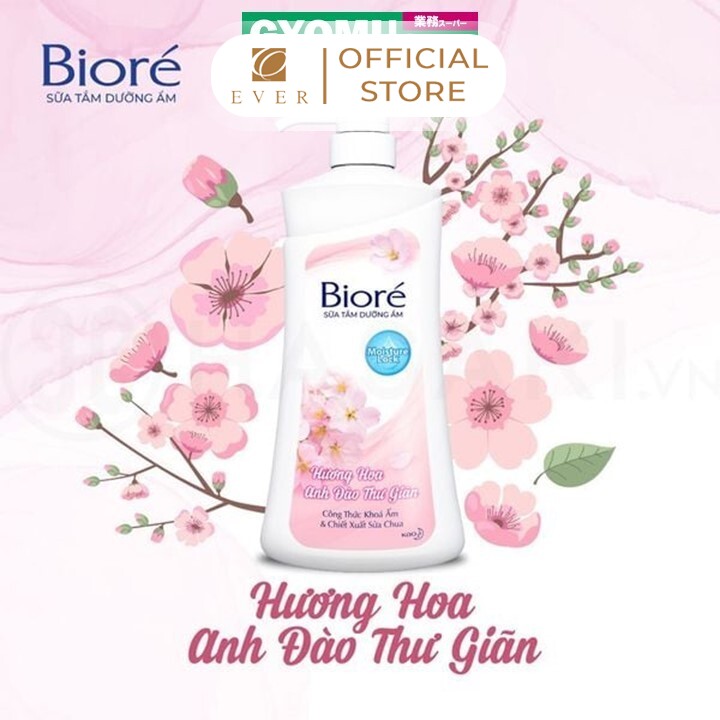 BIORÉ_Sữa tắm dưỡng ẩm hương đào thư giãn 530g