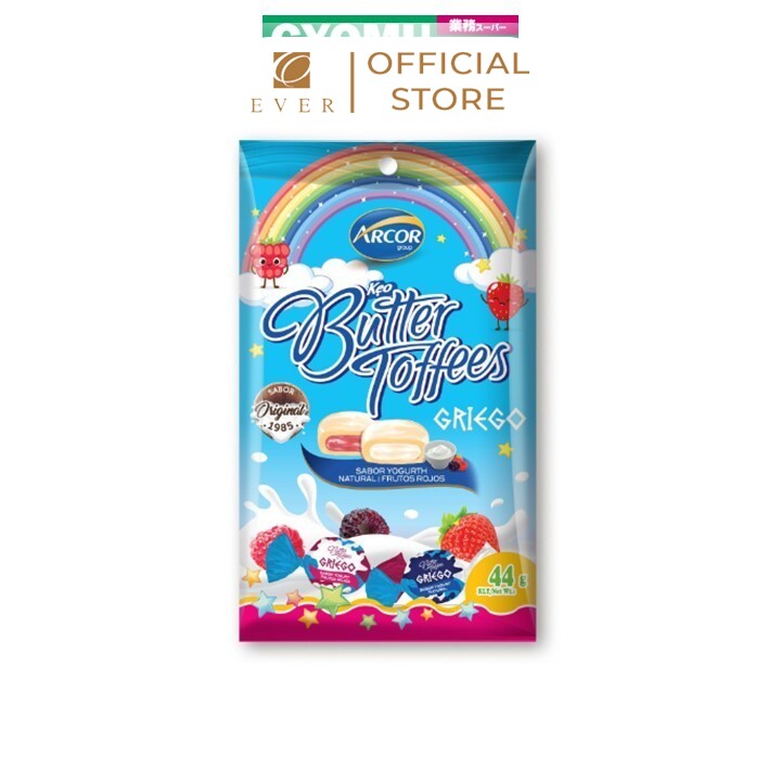 ARCOR_Kẹo Butter Toffees Griego vị sữa chua hoa quả 44g