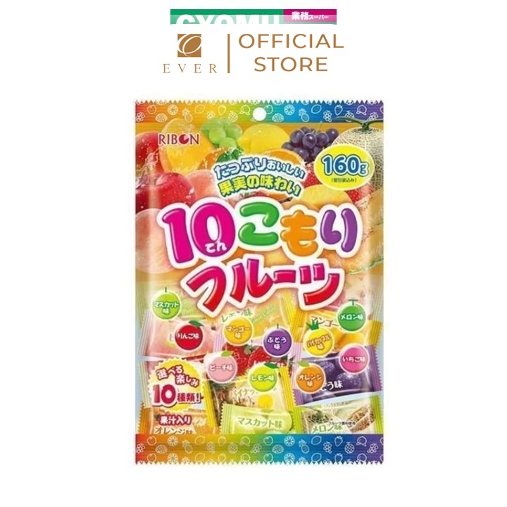 RIBON_Kẹo mix 10 vị trái cây 160g