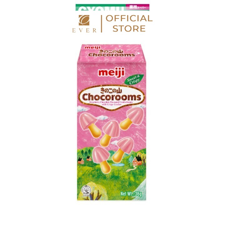 MEIJI_Socola hình nấm vị đâu tây 36g