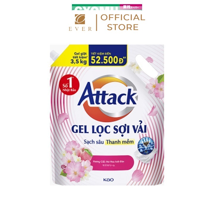ATTACK_Gel giặt hương anh đào 3.5kg