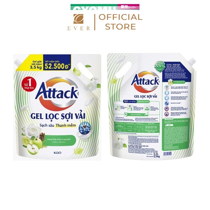 ATTACK_Gel giặt hương tự nhiên 3.5kg
