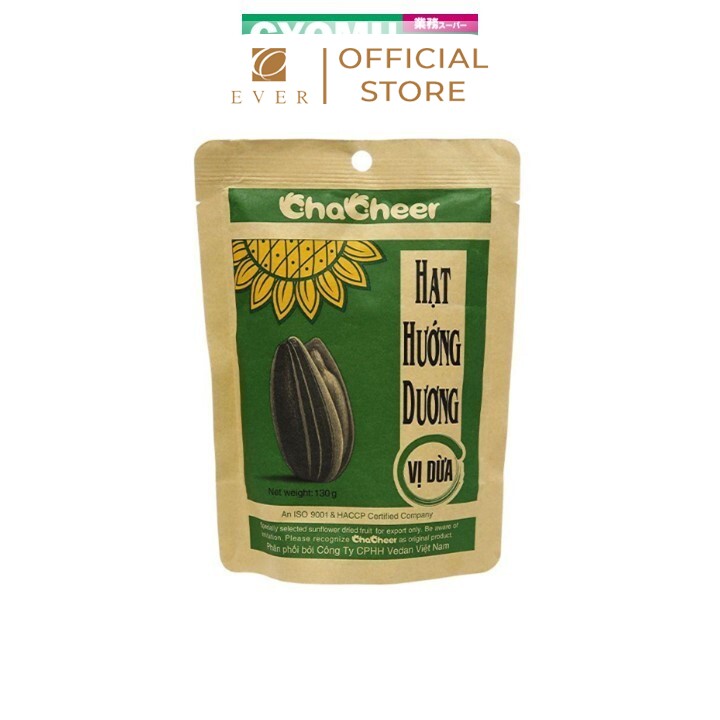CHACHER_Hạt hướng dương rang vị dừa 130g