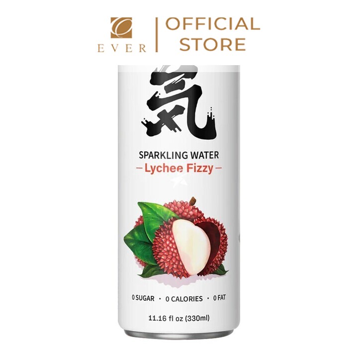 GENKI FOREST_Nước ngọt có ga không đường vị vải 330ml