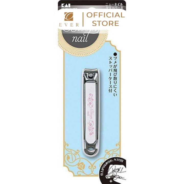 KAI_Bấm móng tay bằng inox mẫu hoa văn 7.2cm