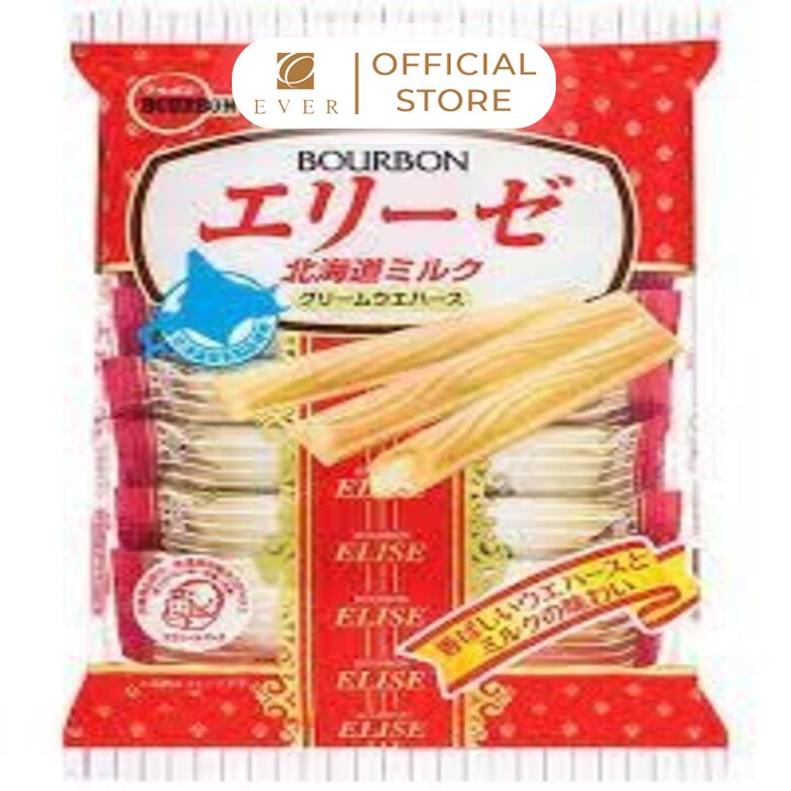 BOURBON_Bánh cuộn Elise nhân kem sữa Hokkaido 57g