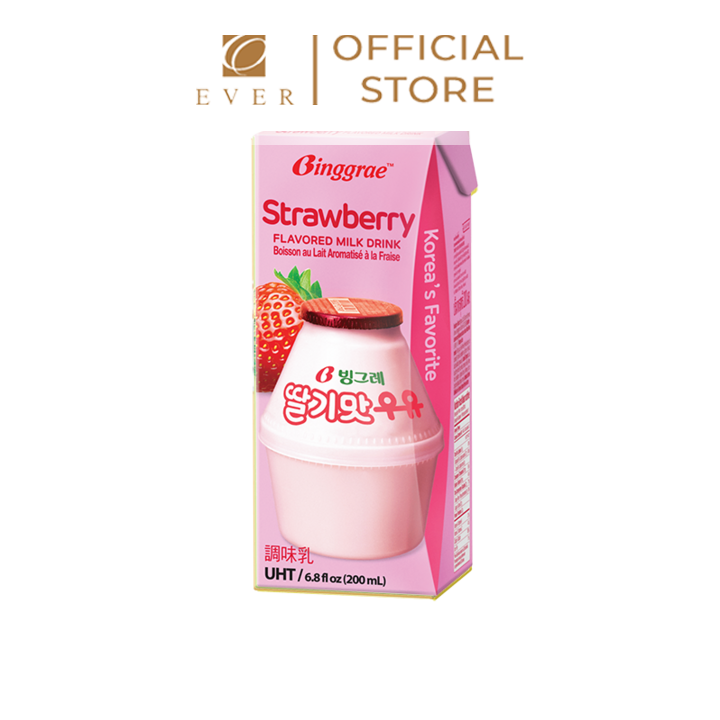 BINGGRAE_Sữa tươi vị dâu 200ml