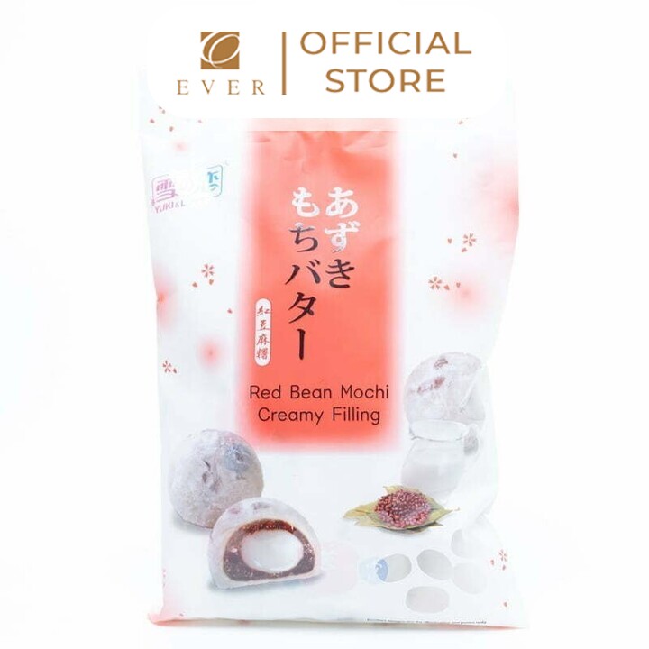 YUKI & LOVE_Bánh mochi nhân kem đậu đỏ 120g