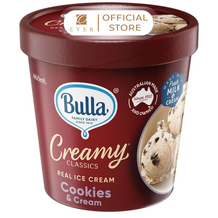 BULLA_Kem hộp Creamy vị cookie 460ml